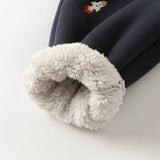 Dave&Bella Toddler Girls/Boys Versatile Adjustable Waistband Plush-lined Cozy Sweatpants