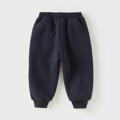 Dave&Bella Toddler Girls/Boys Winter Versatile Adjustable Waitsband Plush-lined Sweatpants