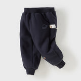 Dave&Bella Toddler Girls/Boys Versatile Adjustable Waistband Plush-lined Cozy Sweatpants