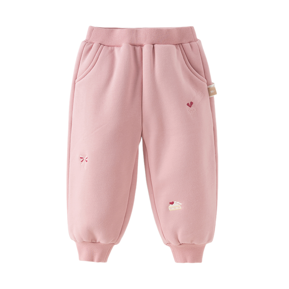 Dave&Bella Toddler Girls/Boys Winter Versatile Adjustable Waitsband Plush-lined Sweatpants