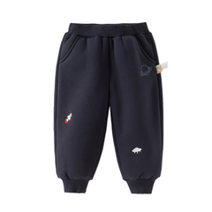 Dave&Bella Toddler Girls/Boys Winter Versatile Adjustable Waitsband Plush-lined Sweatpants
