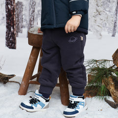 Dave&Bella Toddler Girls/Boys Winter Versatile Adjustable Waitsband Plush-lined Sweatpants
