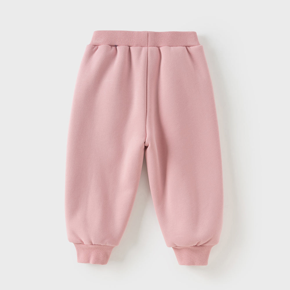 Dave&Bella Toddler Girls/Boys Versatile Adjustable Waistband Plush-lined Cozy Sweatpants