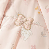 Dave&Bella Toddler Girls Sweet Pink Flower Print Outwear Hooded Cozy Padded Jackets