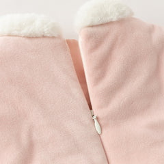 Dave&Bella Toddler Girls Elegant Pink Chinese-style Padded A-line Mesh Dress