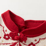 Dave&Bella Kids Girls Winter Festival Red Princess Mesh Skirt Suits Sets