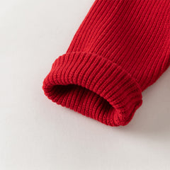 Dave&Bella Toddler Girls Festival Dark Red Turtle Long-sleeved Comfortable Sweaters Tops
