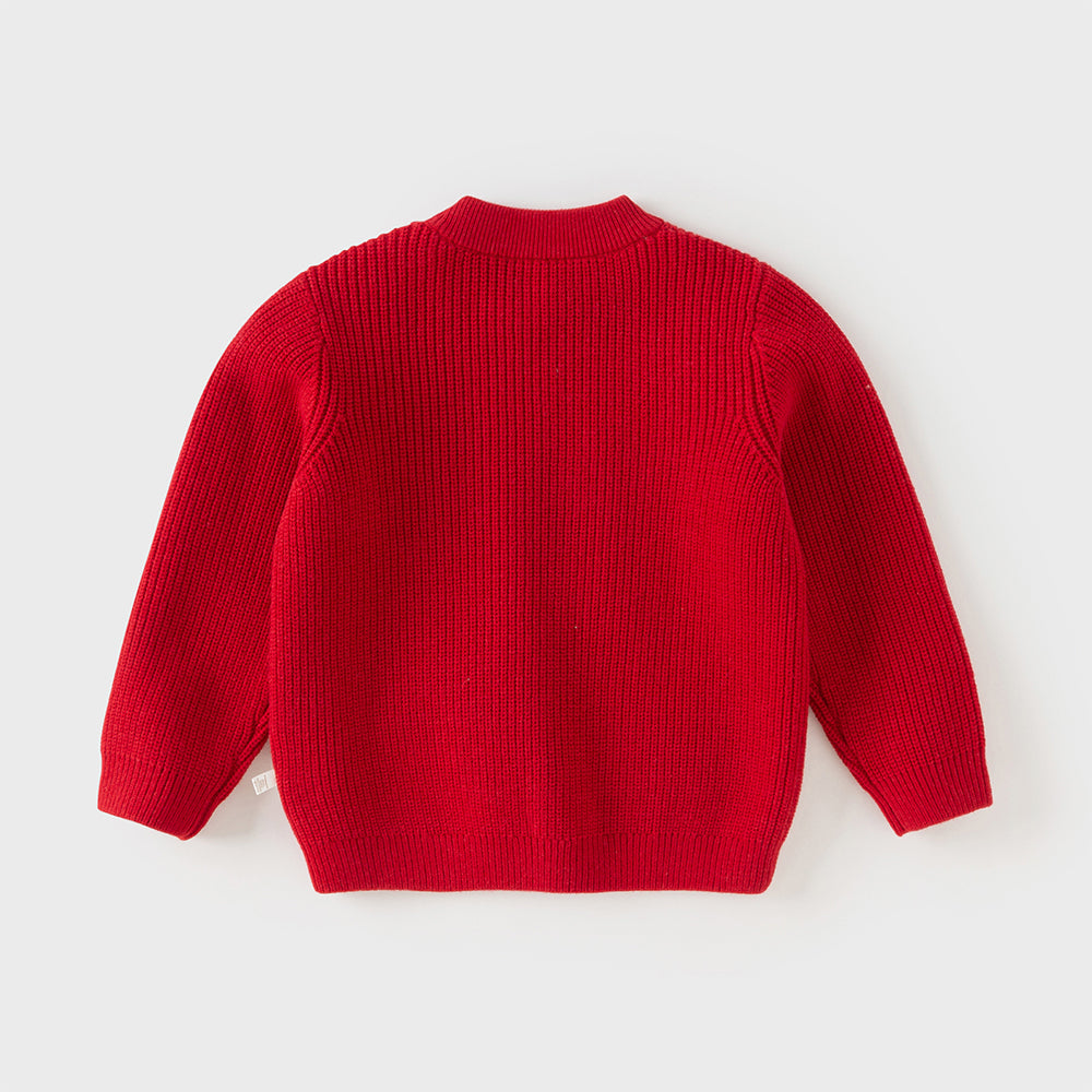 Dave&Bella Toddler Girls Festival Dark Red Turtle Long-sleeved Comfortable Sweaters Tops