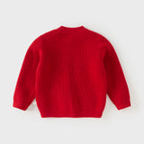 Dave&Bella Toddler Girls Festival Dark Red Turtle Long-sleeved Comfortable Sweaters Tops