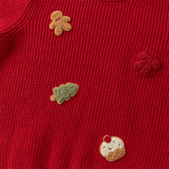 Dave&Bella Toddler Girls Festival Dark Red Turtle Long-sleeved Comfortable Sweaters Tops