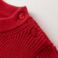 Dave&Bella Toddler Girls Festival Dark Red Turtle Long-sleeved Comfortable Sweaters Tops
