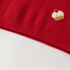 Dave&Bella Toddler Girls Festival Dark Red Turtle Long-sleeved Comfortable Sweaters Tops
