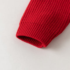 Dave&Bella Toddler Girls Festival Dark Red Turtle Long-sleeved Comfortable Sweaters Tops