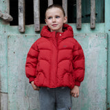 Dave&Bella Toddler Girls/Boys Winter Outdoor Warm Windproof Hooded Goose Down Coats