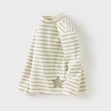 Dave&Bella Toddler Girls Sweet Striped Fashion Cotton Turtle Tees