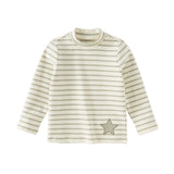 Dave&Bella Toddler Girls Sweet Striped Fashion Cotton Turtle Tees