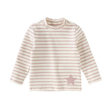 Dave&Bella Toddler Girls Sweet Striped Fashion Cotton Turtle Tees