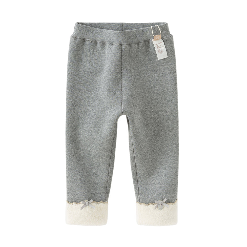 Dave&Bella Toddler Girls Cozy Fleece-Lined Leggings Pants