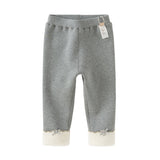 Dave&Bella Toddler Girls Cozy Fleece-Lined Leggings Pants