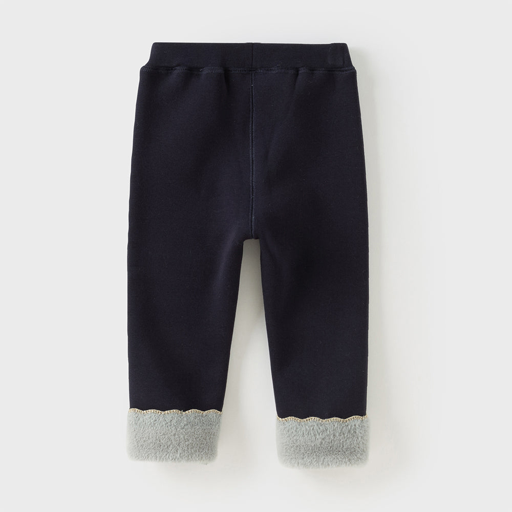Dave&Bella Toddler Girls Cozy Fleece-Lined Leggings Pants