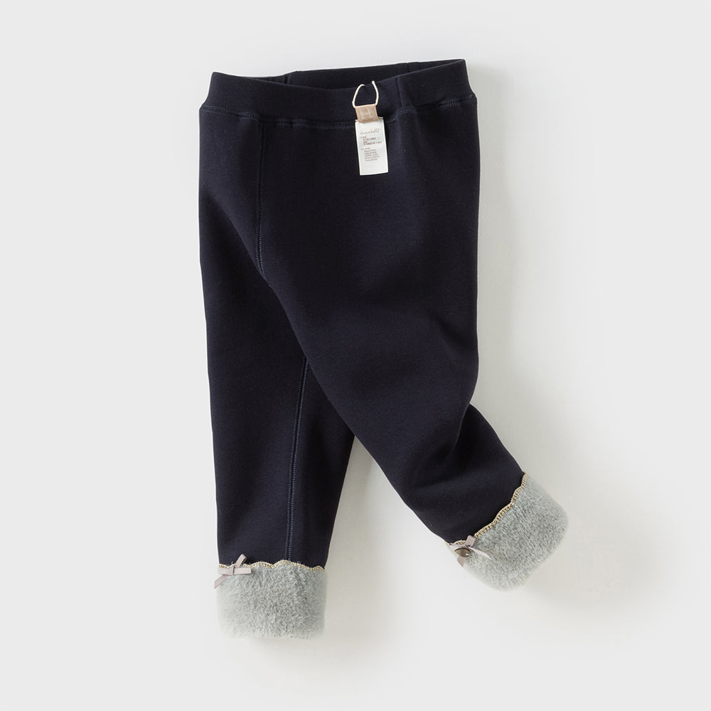 Dave&Bella Toddler Girls Cozy Fleece-Lined Leggings Pants