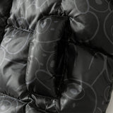 Dave&Bella Toddler Boys Winter Outwear Black Bear Print Mid-Length Hooded Down Coats