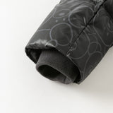 Dave&Bella Toddler Boys Winter Outwear Black Bear Print Mid-Length Hooded Down Coats