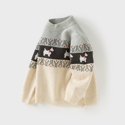 Dave&Bella Kids Boys Winter Gentle Apricot Cotton Casual Sweaters Tops