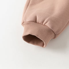 Dave&Bella Toddler Girls/Boys Winter Plush-lined Casual Knit Drawstring Sweatpants
