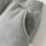 Dave&Bella Toddler Girls/Boys Plush-lined Casual Knit Drawstring Sweatpants