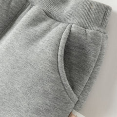 Dave&Bella Toddler Girls/Boys Winter Plush-lined Casual Knit Drawstring Sweatpants