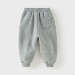 Dave&Bella Toddler Girls/Boys Winter Plush-lined Casual Knit Drawstring Sweatpants