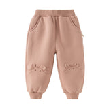 Dave&Bella Toddler Girls/Boys Plush-lined Casual Knit Drawstring Sweatpants