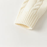 Dave&Bella Kids Girls/Boys Versatile Beige/Red Pullover Sweaters