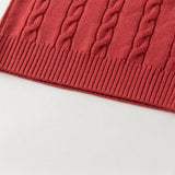 Dave&Bella Kids Girls/Boys Versatile Beige/Red Pullover Sweaters
