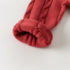 Dave&Bella Kids Girls/Boys Winter Versatile Beige/Red Pullover Sweaters Tops