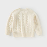 Dave&Bella Kids Girls/Boys Versatile Beige/Red Pullover Sweaters