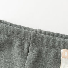 Dave&Bella Toddler Girls Winter Versatile Brown/Grey Warm Plush-lined Leggings Pants