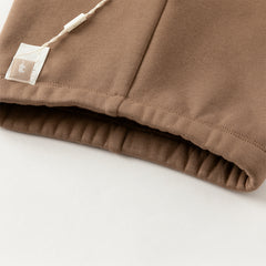 Dave&Bella Toddler Girls Winter Versatile Brown/Grey Warm Plush-lined Leggings Pants