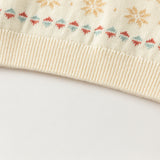 Dave&Bella Kids Girls Sweet Red/Beige Pullover Long-sleeved Sweaters Tops