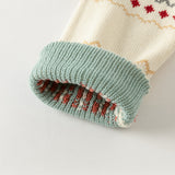 Dave&Bella Kids Girls Sweet Red/Beige Pullover Long-sleeved Sweaters Tops