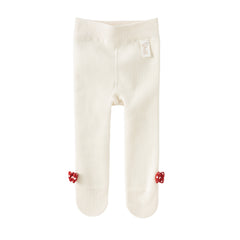 Dave&Bella Kids Girls Versatile Beige/Black Footed Tights Leggings