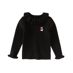 Dave&Bella Kids Girls Winter Adorable Beige Long Sleeve Pullover Sweaters Tops