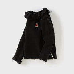 Dave&Bella Kids Girls Winter Adorable Beige Long Sleeve Pullover Sweaters Tops