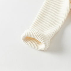 Dave&Bella Kids Girls Winter Adorable Beige Long Sleeve Pullover Sweaters Tops