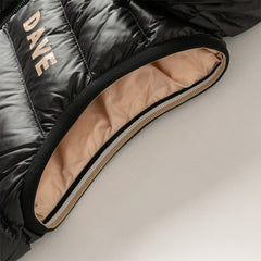 Dave&Bella Toddler Boys Winter Black Sleeveless Outwear Down Hooded Vests Tops