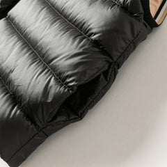 Dave&Bella Toddler Boys Winter Black Sleeveless Outwear Down Hooded Vests Tops