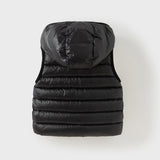 Dave&Bella Toddler Boys Winter Black Sleeveless Outwear Down Hooded Vests Tops