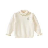 Dave&Bella Kids Girls Versatile Warm Turtle-neck Pullover Sweaters