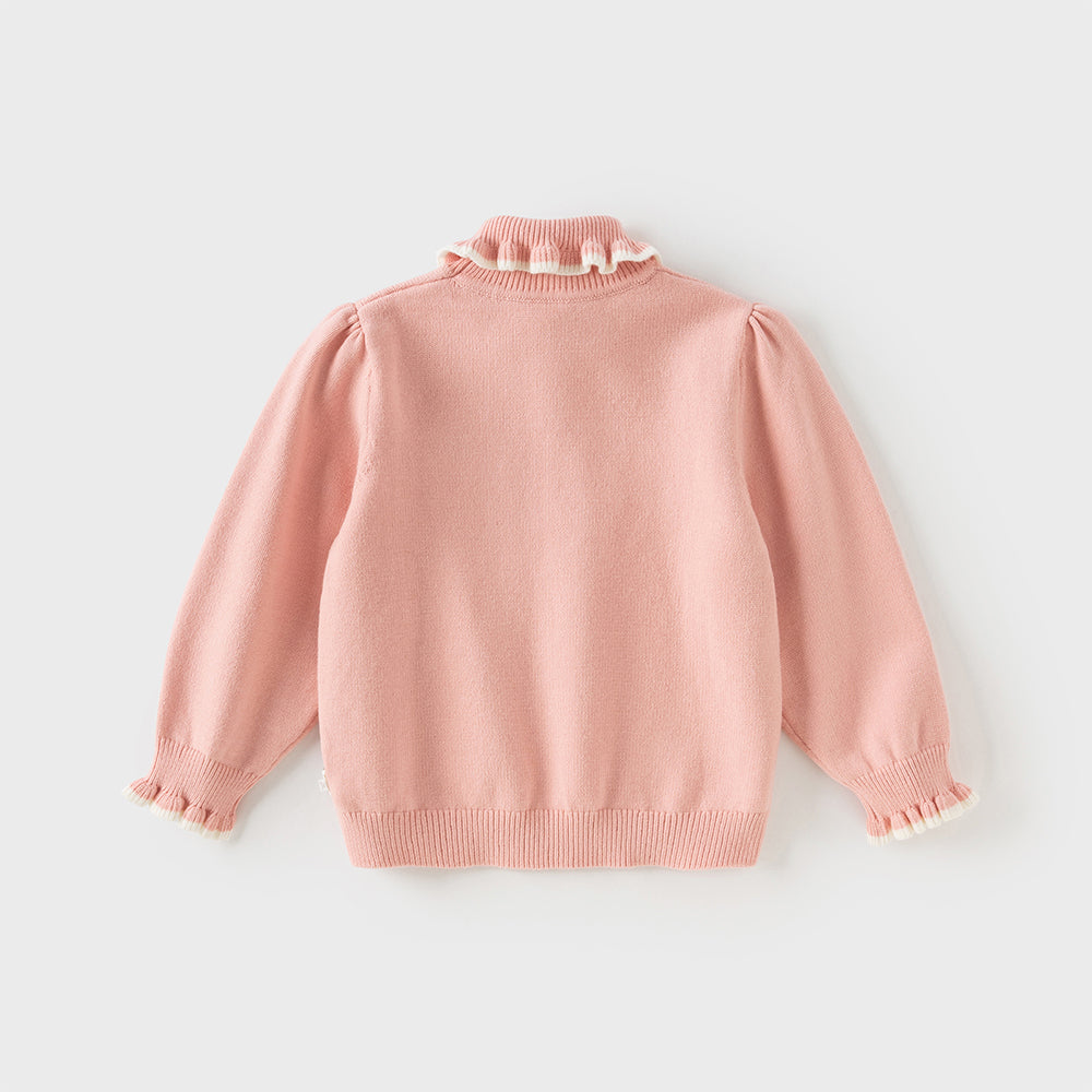Dave&Bella Kids Girls Versatile Warm Turtle-neck Pullover Sweaters
